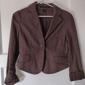 Express Brown cropped Blazer.